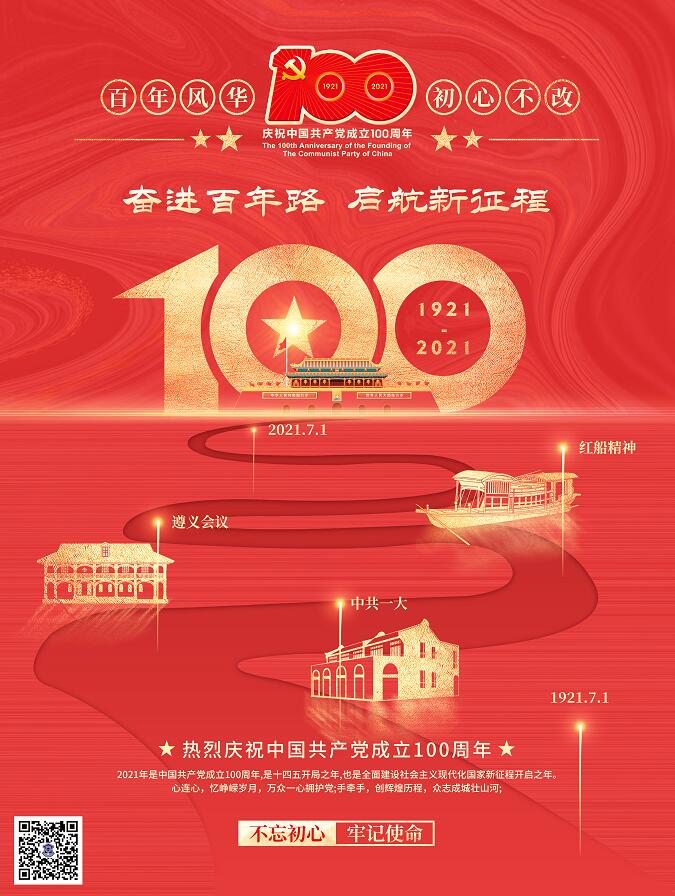 熱烈慶祝中國共產(chǎn)黨成立100周年